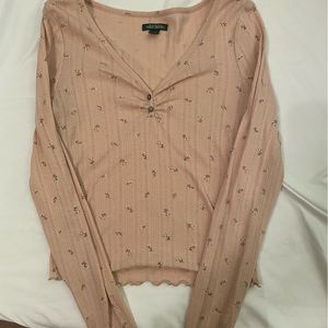 Wild fable floral long sleeve top